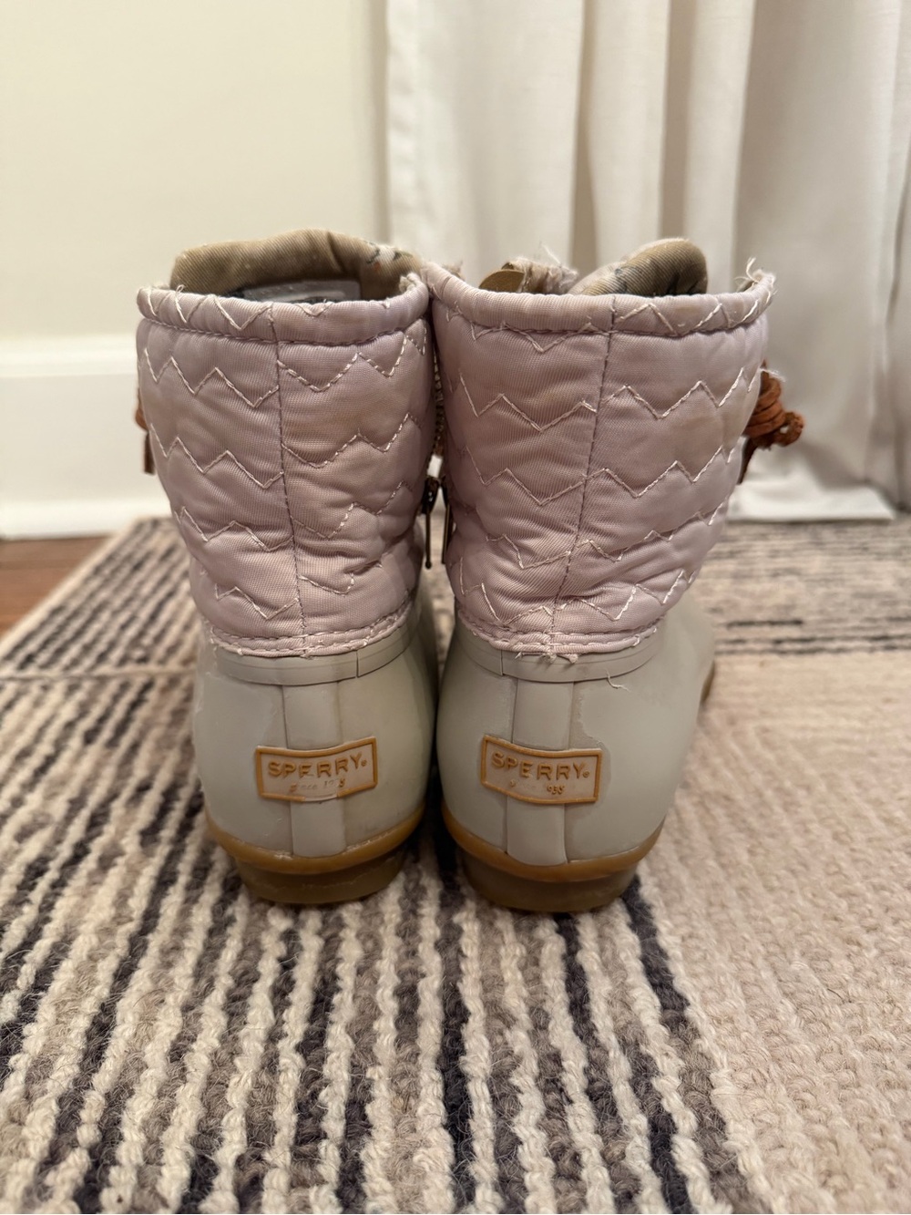 Sperry Quilted and Tan Lace Duck Boots - Picture 3 of 7